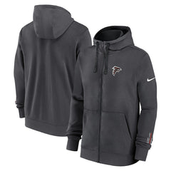Atlanta Falcons Primetime Club Full-Zip Hoodie - Anthracite Hoodies