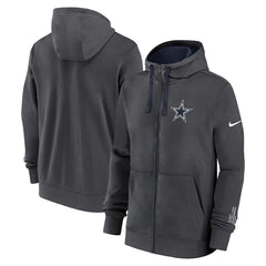 Dallas Cowboys Primetime Club Full-Zip Hoodie - Anthracite Hoodies