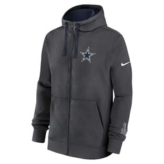 Dallas Cowboys Primetime Club Full-Zip Hoodie - Anthracite Hoodies