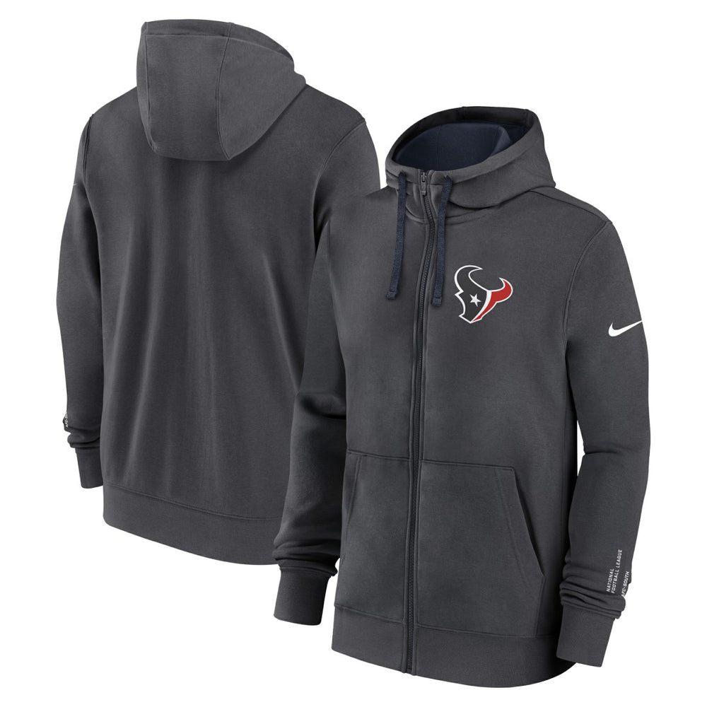 Houston Texans Primetime Club Full-Zip Hoodie - Anthracite Hoodies
