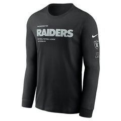 Las Vegas Raiders Play to Win Essential Long Sleeve T-Shirt - Black T-shirts