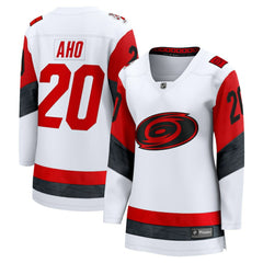 Sebastian Aho Carolina Hurricanes Fanatics Women's Away Breakaway Jersey - White | US 202462137
