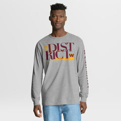 Washington Commanders Hometown Sweep Legacy Long Sleeve T-Shirt - Heather Gray T-shirts