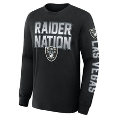 Las Vegas Raiders Hometown Sweep Legacy Long Sleeve T-Shirt - Black T-shirts