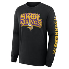 Minnesota Vikings Hometown Sweep Legacy Long Sleeve T-Shirt - Black T-shirts