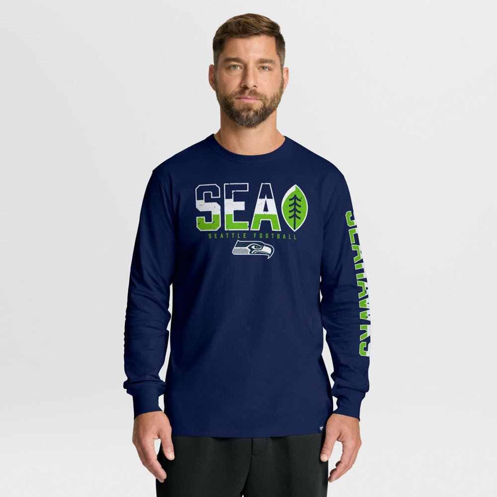 Seattle Seahawks Hometown Sweep Legacy Long Sleeve T-Shirt - College Navy T-shirts