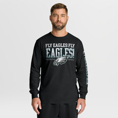 Philadelphia Eagles Hometown Sweep Legacy Long Sleeve T-Shirt - Black T-shirts