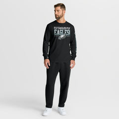 Philadelphia Eagles Hometown Sweep Legacy Long Sleeve T-Shirt - Black T-shirts