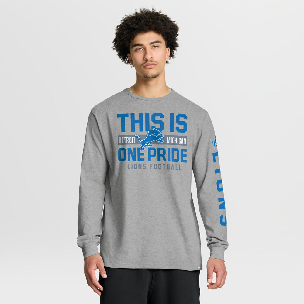 Detroit Lions Hometown Sweep Legacy Long Sleeve T-Shirt - Heather Gray T-shirts