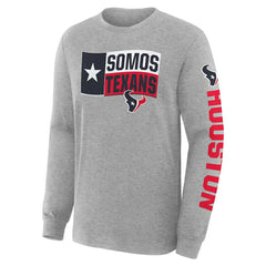 Houston Texans Hometown Sweep Legacy Long Sleeve T-Shirt - Heather Gray T-shirts