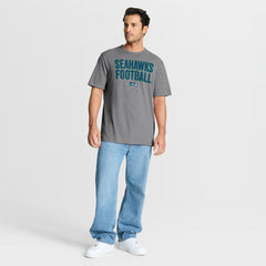 Seattle Seahawks First Down Tribute Tri-Blend T-Shirt - Heather Gray T-shirts