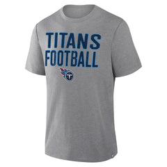 Tennessee Titans First Down Tribute Tri-Blend T-Shirt - Heather Gray T-shirts