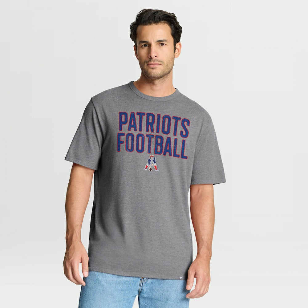 New England Patriots First Down Tribute Tri-Blend T-Shirt - Heather Gray T-shirts