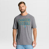 Los Angeles Chargers First Down Tribute Tri-Blend T-Shirt - Heather Gray T-shirts