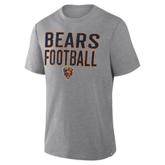 Chicago Bears First Down Tribute Tri-Blend T-Shirt - Heather Gray T-shirts