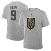 Jack Eichel Vegas Golden Knights Fanatics Authentic Stack Name & Number T-Shirt - Heather Gray | US 202466702