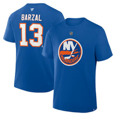 Mathew Barzal New York Islanders Fanatics Authentic Stack Name & Number T-Shirt - Royal | US 202466761