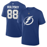 Andrei Vasilevskiy Tampa Bay Lightning Fanatics Authentic Stack Name & Number T-Shirt - Blue | US 202466788