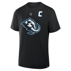 Clayton Keller Utah Mammoth Fanatics Authentic Stack Name & Number T-Shirt - Black | US 202466801