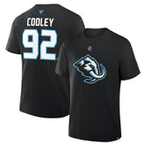 Logan Cooley Utah Mammoth Fanatics Authentic Stack Name & Number T-Shirt - Black | US 202466809