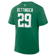 Jake Oettinger Dallas Stars Fanatics Authentic Stack Name & Number T-Shirt - Kelly Green | US 202466844