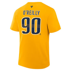 Ryan O'Reilly Nashville Predators Fanatics Authentic Stack Name & Number T-Shirt - Gold | US 202466852