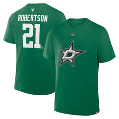 Jason Robertson Dallas Stars Fanatics Authentic Stack Name & Number T-Shirt - Kelly Green | US 202466857