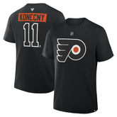 Travis Konecny Philadelphia Flyers Fanatics Authentic Stack Name & Number T-Shirt - Black | US 202466879
