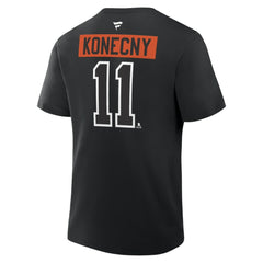 Travis Konecny Philadelphia Flyers Fanatics Authentic Stack Name & Number T-Shirt - Black | US 202466879