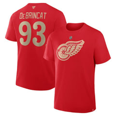 Alex DeBrincat Detroit Red Wings Fanatics Authentic Stack Name & Number T-Shirt - Red | US 202466943