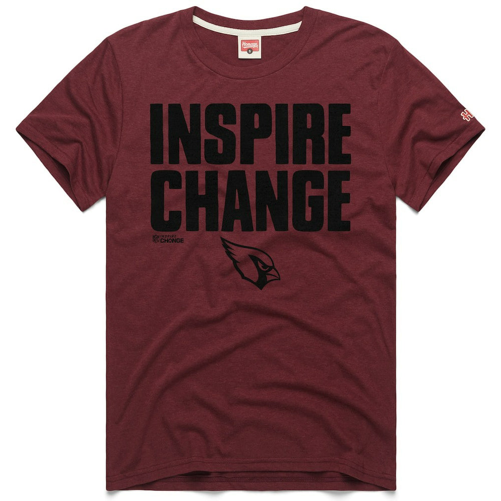 Arizona Cardinals Homage Unisex 2024 Inspire Change Tri-Blend T-Shirt - Cardinal T-shirts