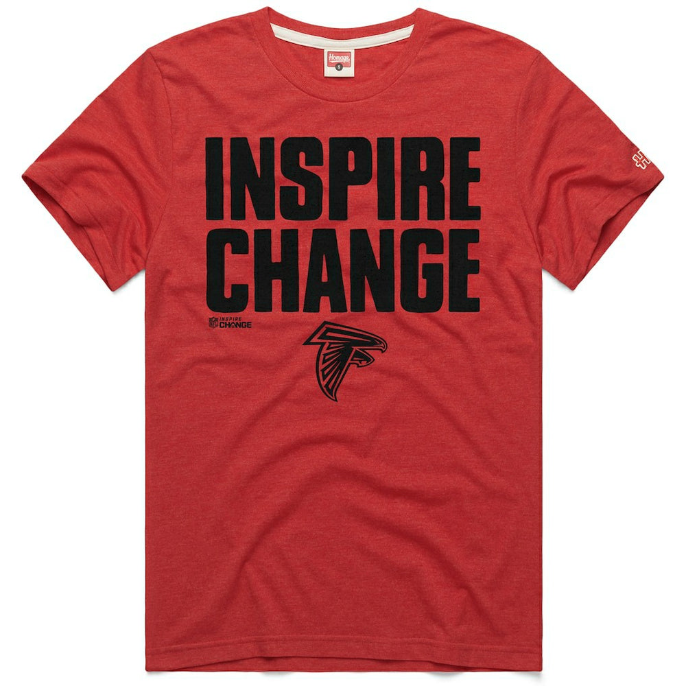Atlanta Falcons Homage Unisex 2024 Inspire Change Tri-Blend T-Shirt - Red T-shirts