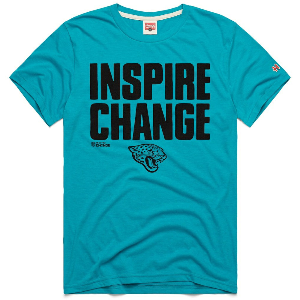 Jacksonville Jaguars Homage Unisex 2024 Inspire Change Tri-Blend T-Shirt - Teal T-shirts