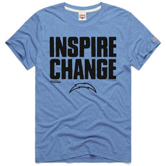 Los Angeles Chargers Homage Unisex 2024 Inspire Change Tri-Blend T-Shirt - Light Blue T-shirts