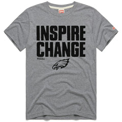 Philadelphia Eagles Homage Unisex 2024 Inspire Change Tri-Blend T-Shirt - Gray T-shirts
