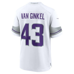Andrew Van Ginkel Minnesota Vikings Alternate Game Jersey - White Jerseys