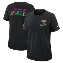 Jacksonville Jaguars Women's 2025 NFL Crucial Catch Tri-Blend Dri-FIT T-Shirt - Black T-shirts