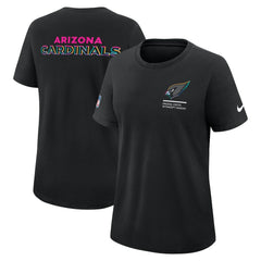 Arizona Cardinals Women's 2025 NFL Crucial Catch Tri-Blend Dri-FIT T-Shirt - Black T-shirts