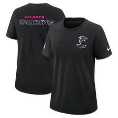 Atlanta Falcons Women's 2025 NFL Crucial Catch Tri-Blend Dri-FIT T-Shirt - Black T-shirts