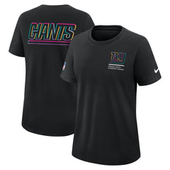 New York Giants Women's 2025 NFL Crucial Catch Tri-Blend Dri-FIT T-Shirt - Black T-shirts