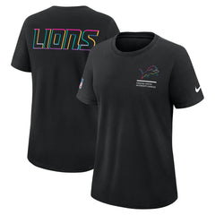 Detroit Lions Women's 2025 NFL Crucial Catch Tri-Blend Dri-FIT T-Shirt - Black T-shirts