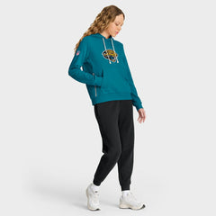 Jacksonville Jaguars Women's Throwback Sideline Standard Issue Dri-FIT Hoodie - Teal Hoodies