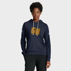 Green Bay Packers Women's Sideline Standard Issue Dri-FIT Hoodie - Navy Hoodies