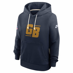 Green Bay Packers Women's Sideline Standard Issue Dri-FIT Hoodie - Navy Hoodies