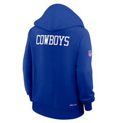 Dallas Cowboys Women's Throwback Sideline Standard Issue Dri-FIT Hoodie - Royal Hoodies