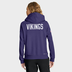 Minnesota Vikings Women's Throwback Sideline Standard Issue Dri-FIT Hoodie - Purple Hoodies