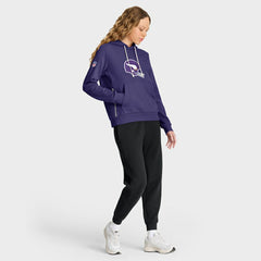 Minnesota Vikings Women's Throwback Sideline Standard Issue Dri-FIT Hoodie - Purple Hoodies