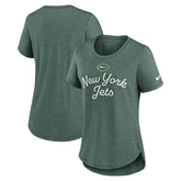 New York Jets Women's Script Tri-Blend T-Shirt - Green T-shirts