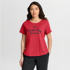 Tampa Bay Buccaneers Women's Script Tri-Blend T-Shirt - Red T-shirts