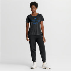 Detroit Lions Women's Script Tri-Blend T-Shirt - Black T-shirts